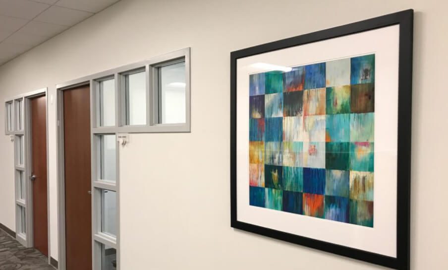 Abstract Art on Office Wall