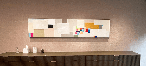Abstract art on a modern wall.
